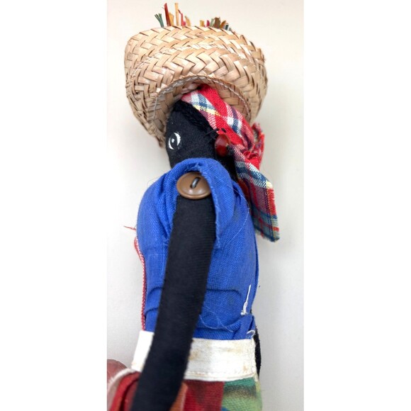 Vintage Bermuda Chiquita Doll Cloth Souvenir with Apron and Hat 12" Tall - Picture 6 of 7